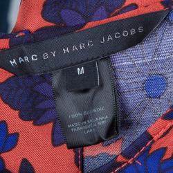 Pre Owned Marc by Marc Jacobs Floral Print Silk Top M