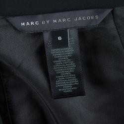 مملوكة مسبقًا Marc by Marc Jacobs Black Cherry Printed Cotton Lace Insert Tiered Maxi Skirt M