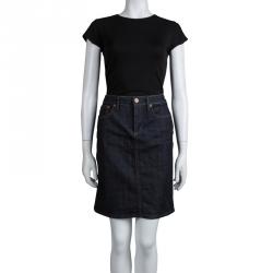 مملوكة مسبقًا تنورة جينز مارك باي مارك جاكوبس تأثير مغسول أزرق داكن S