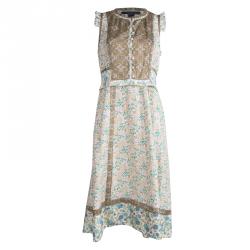 Pre Owned Marc by Marc Jacobs Multicolor Printed Silk Sleeveless Dress S