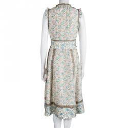 Pre Owned Marc by Marc Jacobs Multicolor Printed Silk Sleeveless Dress S