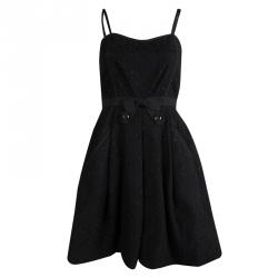 Marc By Marc Jacobs Black Textured Sleeveless Dress S