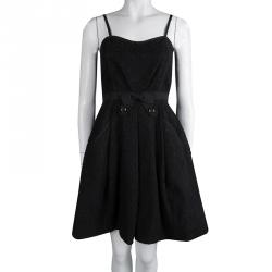 Marc By Marc Jacobs Black Textured Sleeveless Dress S