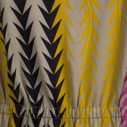 Pre Owned Marc by Marc Jacobs Multicolor Arrowhead Printed Ruffled Sleeveless Dress S