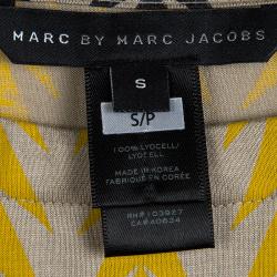 Pre Owned Marc by Marc Jacobs Multicolor Arrowhead Printed Ruffled Sleeveless Dress S