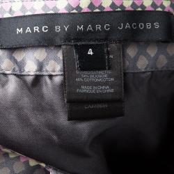 مملوكة مسبقًا Marc by Marc Jacobs Grey Printed Silk Pleated Dress S