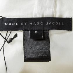 Pre Owned Marc by Marc Jacobs White Eyelet Lace Sleeveless Dress M