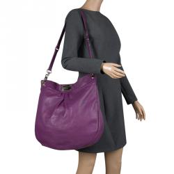Pre Owned حقيبة كتف مارك باي مارك جاكوبس كلاسيك كيو هيلير جلد بنفسجي