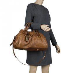 Marc by Marc Jacobs Brown Leather Classic Q Groove Shoulder Bag