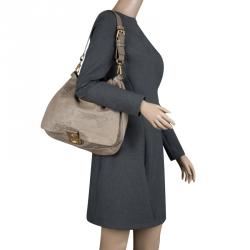 Pre Owned حقيبة مارك باي مارك جاكوبس بورد ماوس جلد شعار دريمي بيج