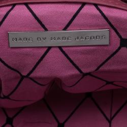 Pre Owned حقيبة يد مارك باي مارك جاكوبس جوريه جلد سوفتي  حمراء