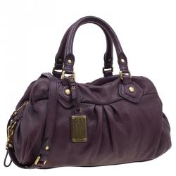 مملوكة مسبقًا Marc by Marc Jacobs Purple Leather Classic Q Groove Shoulder Bag