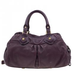 مملوكة مسبقًا Marc by Marc Jacobs Purple Leather Classic Q Groove Shoulder Bag