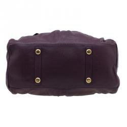 مملوكة مسبقًا Marc by Marc Jacobs Purple Leather Classic Q Groove Shoulder Bag