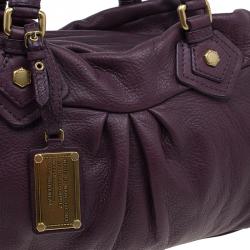 مملوكة مسبقًا Marc by Marc Jacobs Purple Leather Classic Q Groove Shoulder Bag