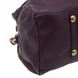 مملوكة مسبقًا Marc by Marc Jacobs Purple Leather Classic Q Groove Shoulder Bag