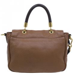 Pre Owned حقيبة مارك باي مارك جاكوبس تو هوت تو هاندل جلد بني ثنائي اللون للكتف