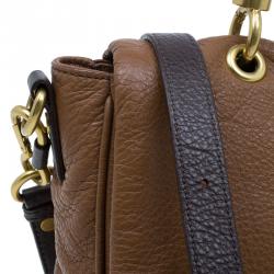 Pre Owned حقيبة مارك باي مارك جاكوبس تو هوت تو هاندل جلد بني ثنائي اللون للكتف