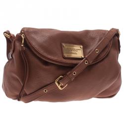 Pre Owned حقيبة كروس مارك باي مارك جاكوبس كلاسيك كيو ناتاشا جلد بني