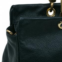 Pre Owned Marc by Marc Jacobs Black Leather Small Too Hot To Handle Tote Bag