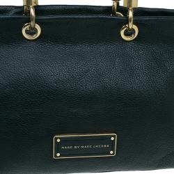 Pre Owned Marc by Marc Jacobs Black Leather Small Too Hot To Handle Tote Bag