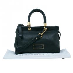 Pre Owned Marc by Marc Jacobs Black Leather Small Too Hot To Handle Tote Bag
