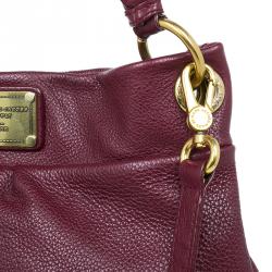 Pre Owned Marc by Marc Jacobs Burgundy Leather Classic Q Hillier Hobo Bag