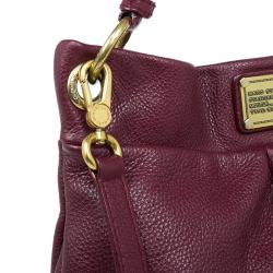 Pre Owned Marc by Marc Jacobs Burgundy Leather Classic Q Hillier Hobo Bag