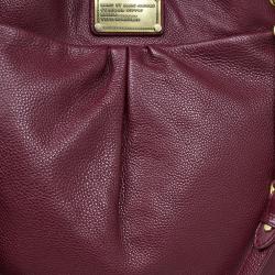 Pre Owned Marc by Marc Jacobs Burgundy Leather Classic Q Hillier Hobo Bag
