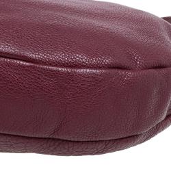 Pre Owned Marc by Marc Jacobs Burgundy Leather Classic Q Hillier Hobo Bag