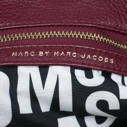 Pre Owned Marc by Marc Jacobs Burgundy Leather Classic Q Hillier Hobo Bag