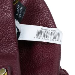 Pre Owned Marc by Marc Jacobs Burgundy Leather Classic Q Hillier Hobo Bag