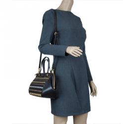 مملوكة مسبقًا Marc by Marc Jacobs Dark Brown Leather Studded Thunderdome Satchel