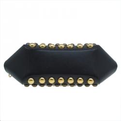 مملوكة مسبقًا Marc by Marc Jacobs Dark Brown Leather Studded Thunderdome Satchel