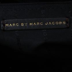 مملوكة مسبقًا Marc by Marc Jacobs Dark Brown Leather Studded Thunderdome Satchel