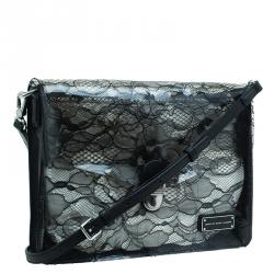 مملوكة مسبقًا حقيبة تابلت مارك باي مارك جاكوبس  دانتيل جلد أسود للكتف