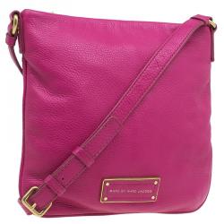 Pre Owned Marc by Marc Jacobs Pink Leather Too Hot To Handle Sia Crossbody Bag