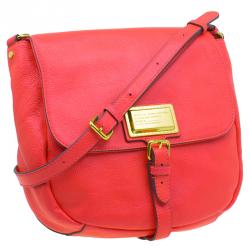 Pre Owned Marc by Marc Jacobs Pink Leather Chain Reaction Calley Crossbody Bag