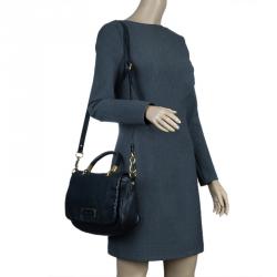 Pre Owned Marc by Marc Jacobs Black Leather Too Hot To Handle Shoulder Bag