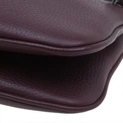 Marc by Marc Jacobs Burgundy Leather Ligero Double Percy Crossbody Bag