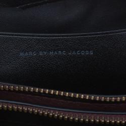 Marc by Marc Jacobs Burgundy Leather Ligero Double Percy Crossbody Bag