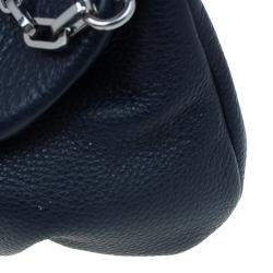 Pre Owned حقيبة كروس مارك باي مارك جاكوبس كلاسيك كيو كارلي جلد أزرق كحلي