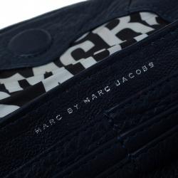 Pre Owned حقيبة كروس مارك باي مارك جاكوبس كلاسيك كيو كارلي جلد أزرق كحلي