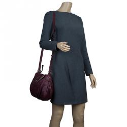 Pre Owned حقيبة كروس مارك باي مارك جاكوبس كلاسيك كيو ناتاشا جلد عنابي 