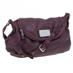 Pre Owned حقيبة كروس مارك باي مارك جاكوبس كلاسيك كيو ناتاشا جلد عنابي 