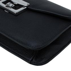 Pre Owned حقيبة كروس مارك باي مارك جاكوبس بيانكا جان أون A ليش جلد أسود