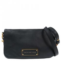 مملوكة مسبقًا Marc by Marc Jacobs Black Leather Too Hot To Handle Percy Flap Shoulder Bag
