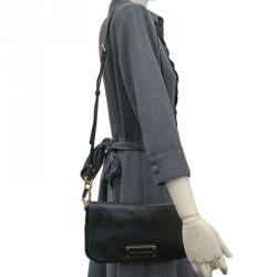 مملوكة مسبقًا Marc by Marc Jacobs Black Leather Too Hot To Handle Percy Flap Shoulder Bag