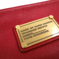 Pre Owned Marc by Marc Jacobs Red Leather Classic Q Percy Crossbody Bag
