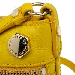 Pre Owned Marc by Marc Jacobs Yellow Pebbled Leather Crossbody Bag
